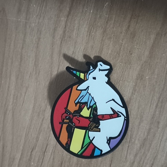 Deadpool Riding A Unicorn Pin - Picture 4 of 4